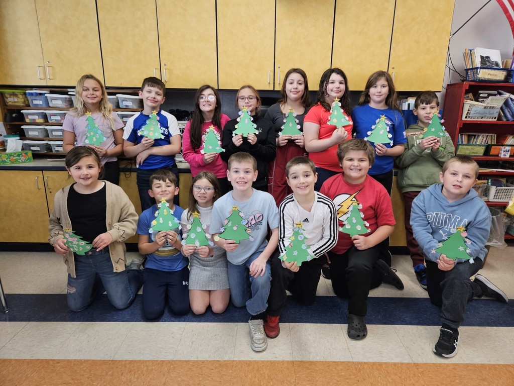 Fourth Graders creative positivity trees