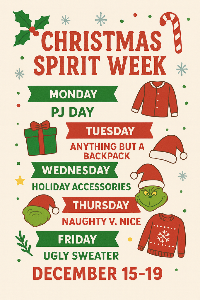 Christmas Spirit Week Flyer