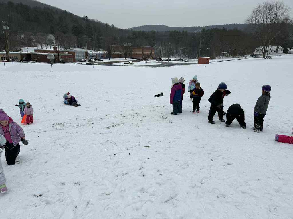Elementary Students in the Snow 3