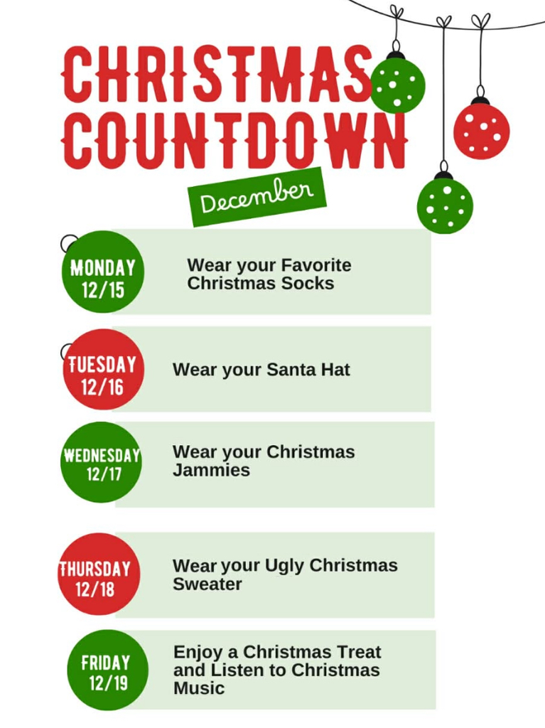 Elementary Christmas Spirit Week