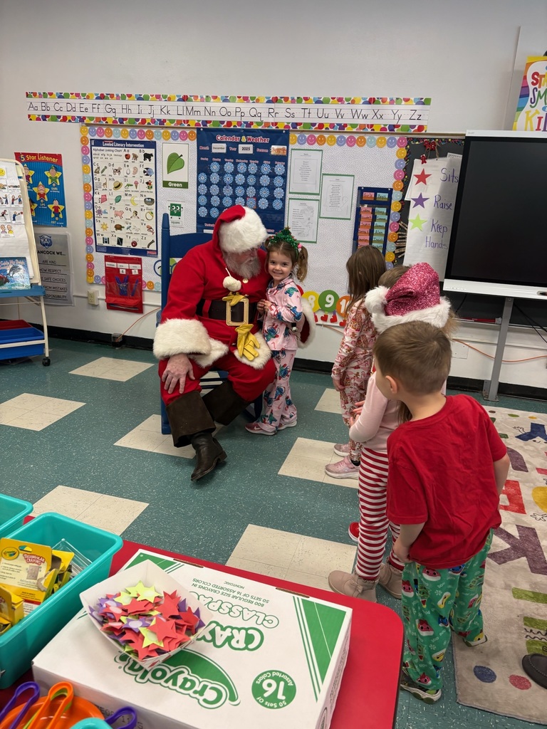Santa visits Elementary 2