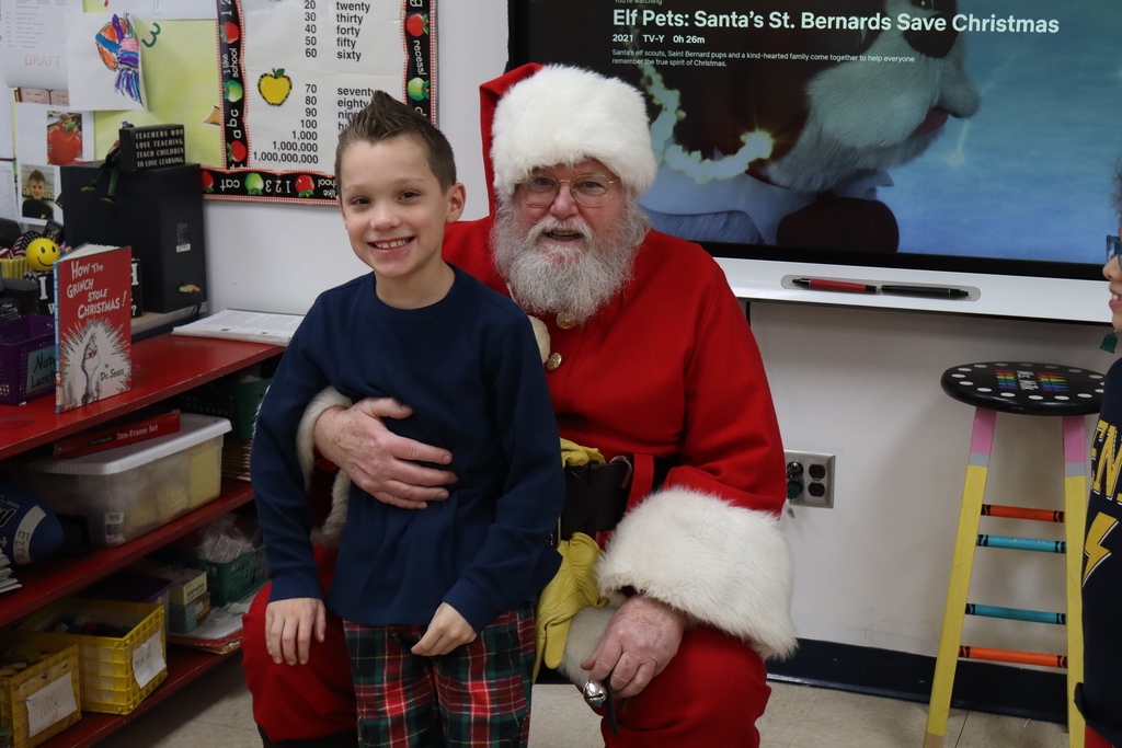 Santa visits Elementary 5