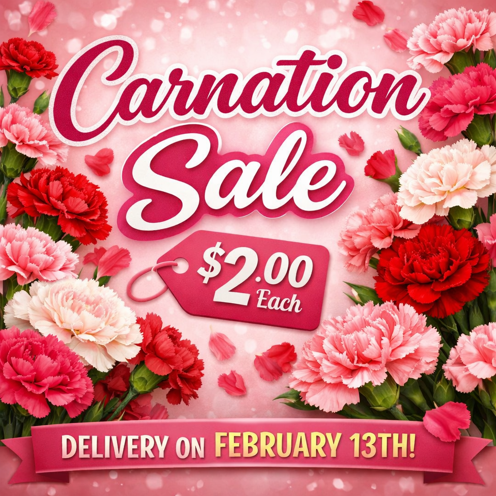 Carnation Sale Graphic