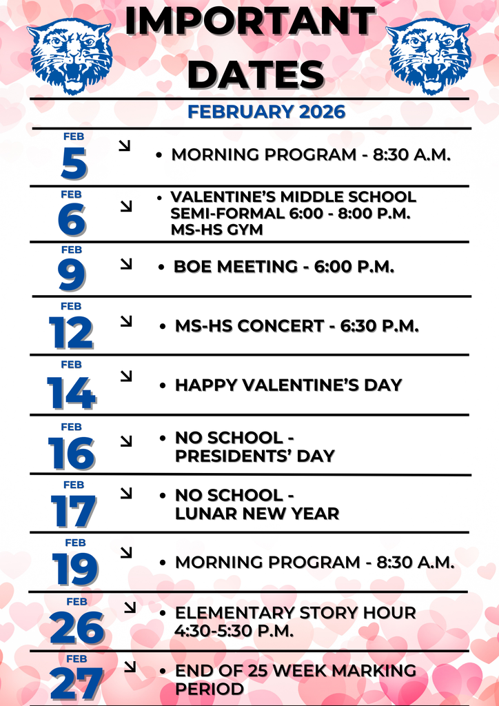 Important Dates February 2026