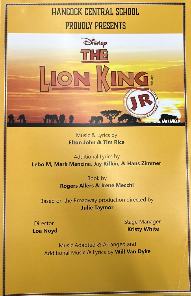 The Lion King, Jr. Poster