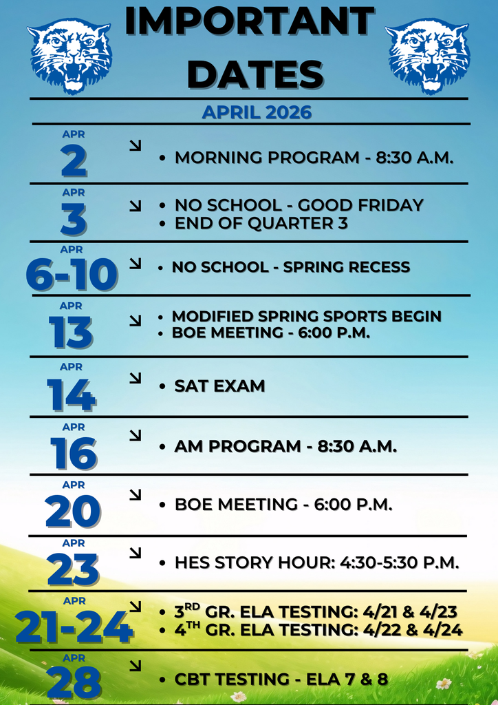 Important Dates - April 2026