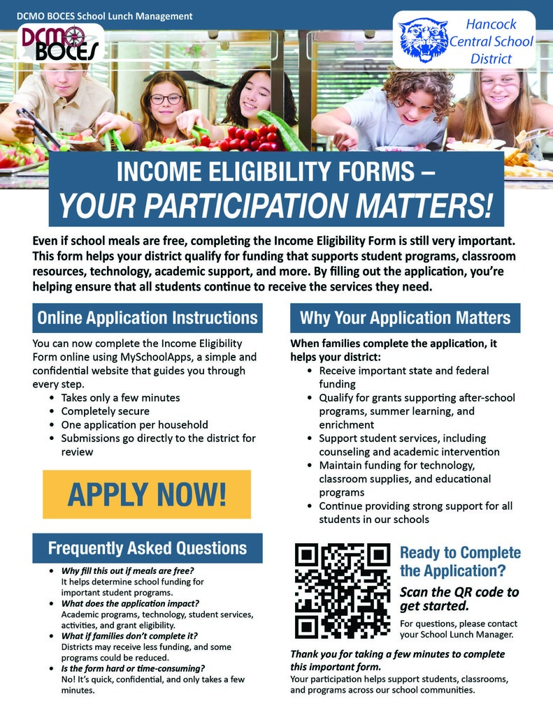 HCSD Income Eligibility Flyer