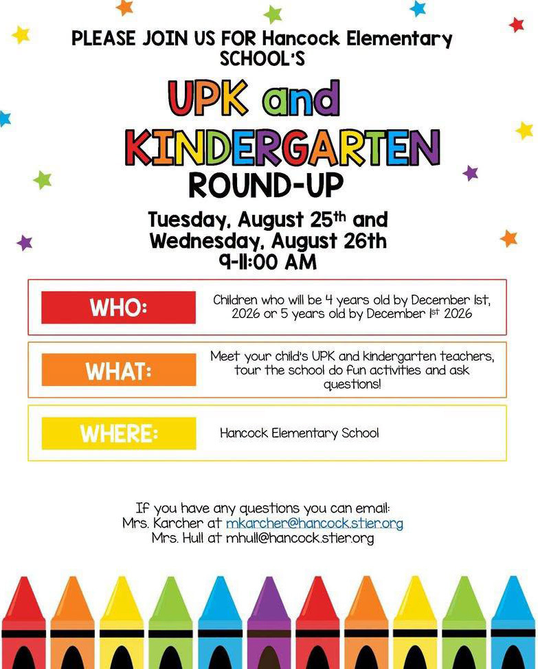 UPK-Kindergarten Round-Up Flyer