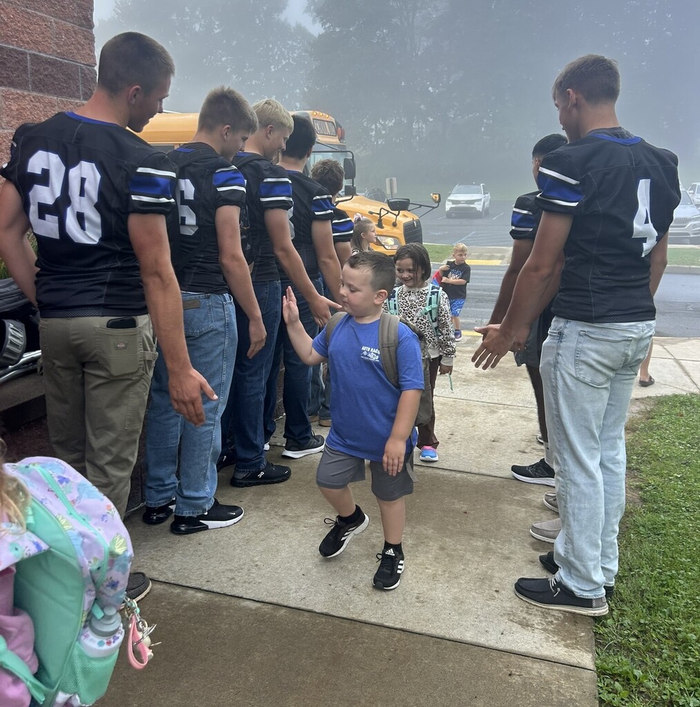 First Day - Football players at elementary - 5