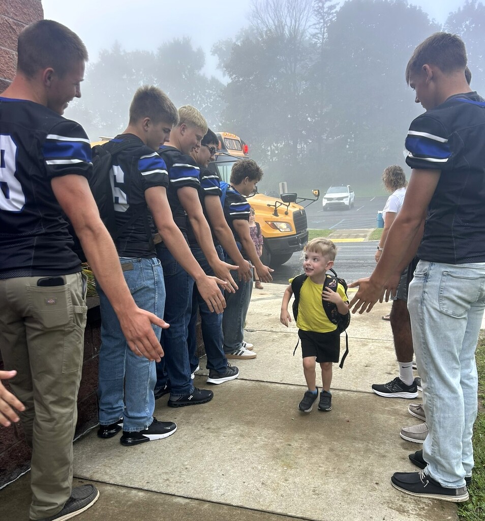 First Day - Football players at elementary - 3