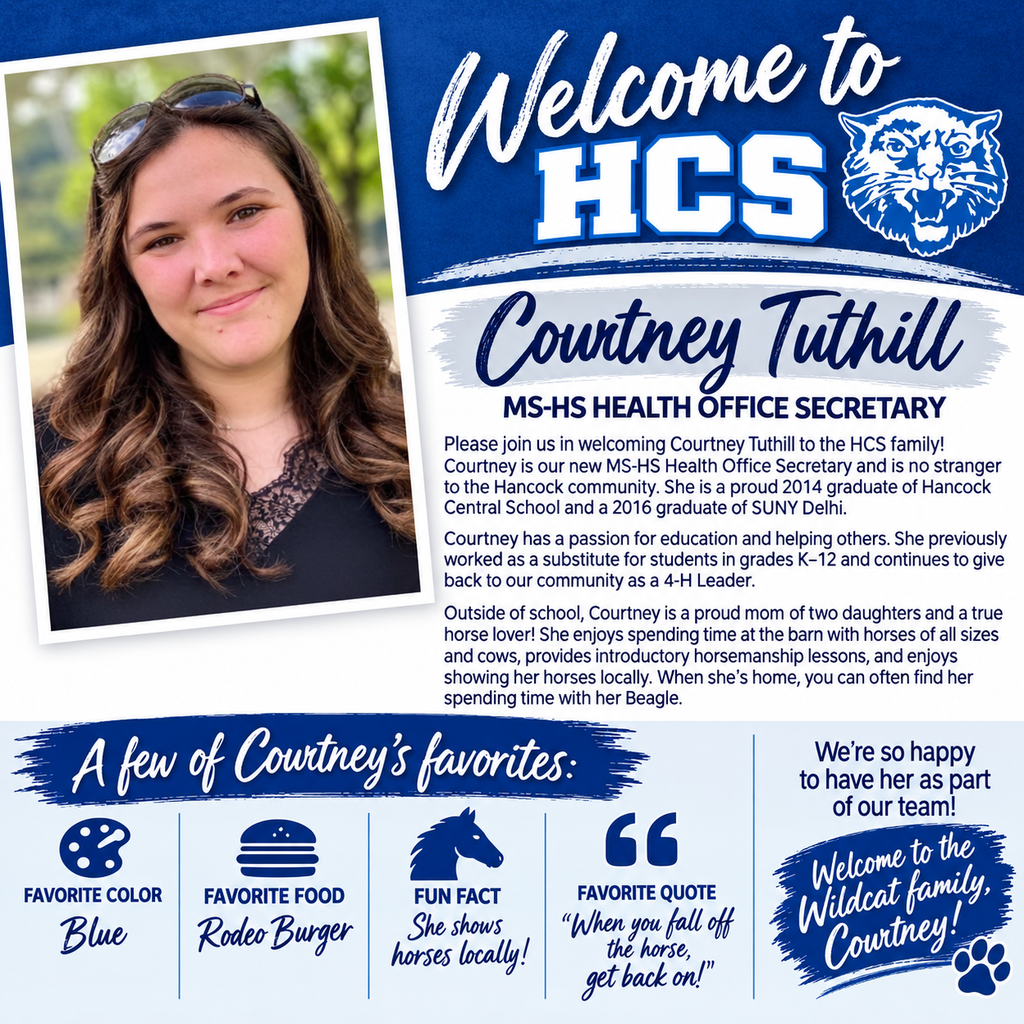 Welcome to HCS - Courtney Tuthill Graphic
