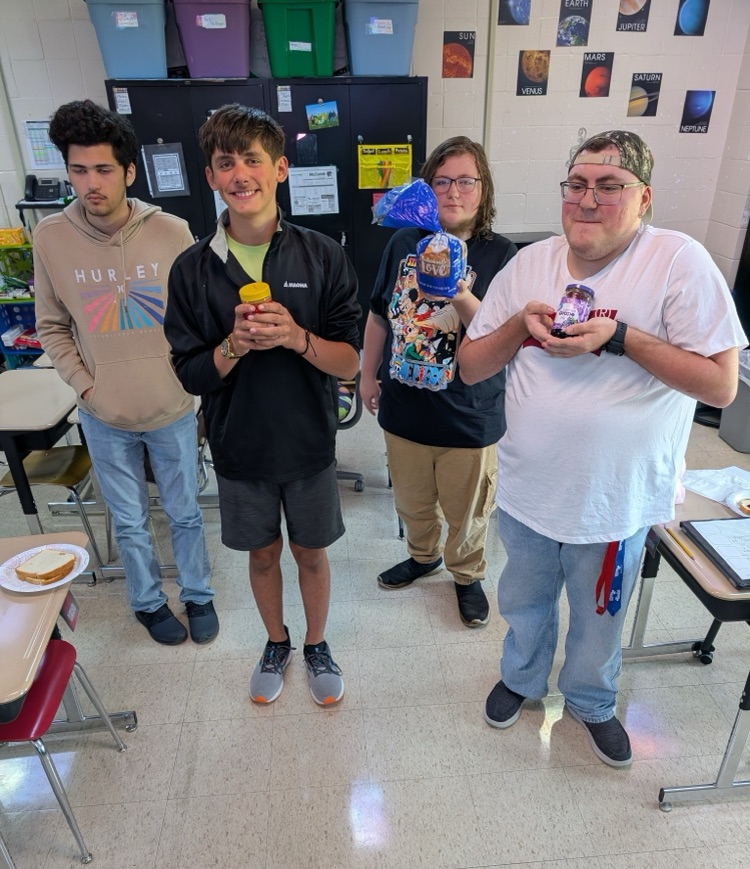 students with supplies