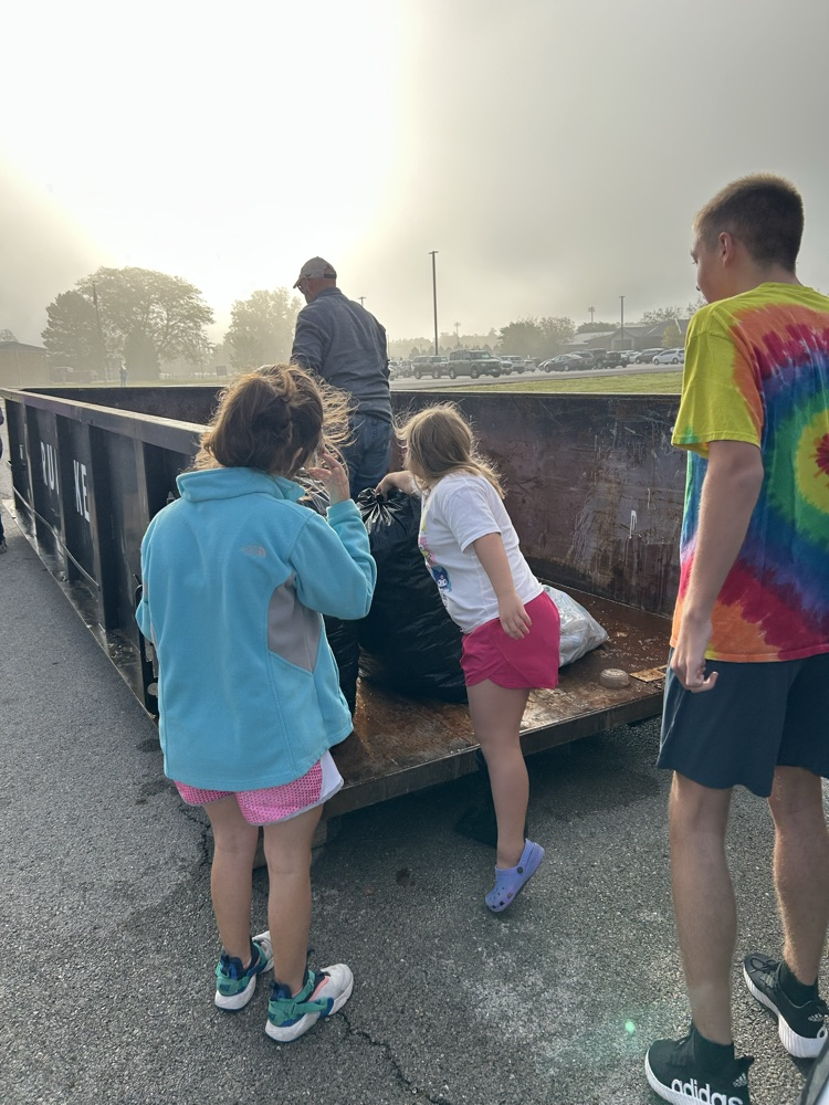 students recycling