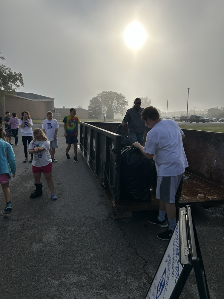 students recycling