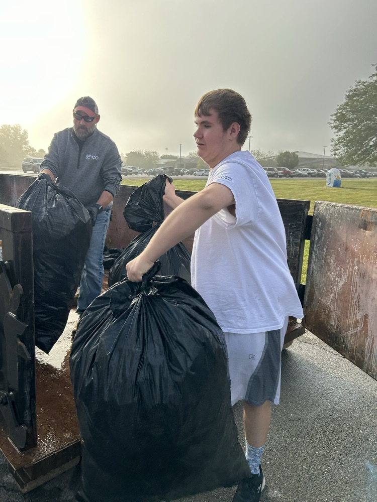 students recycling