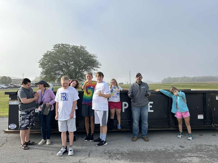 students recycling
