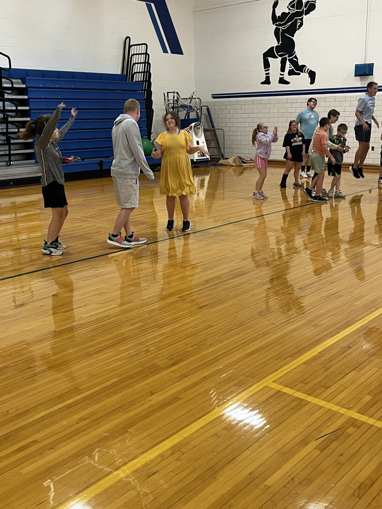 students exercising