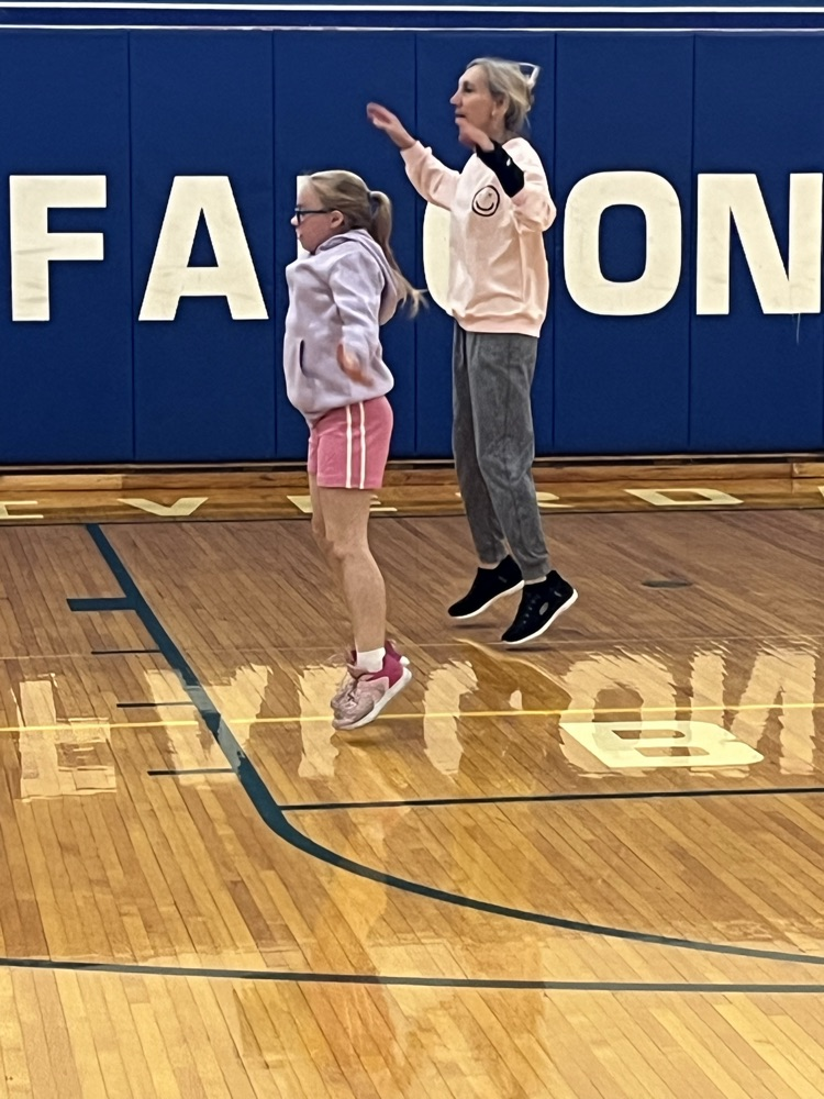 students exercising