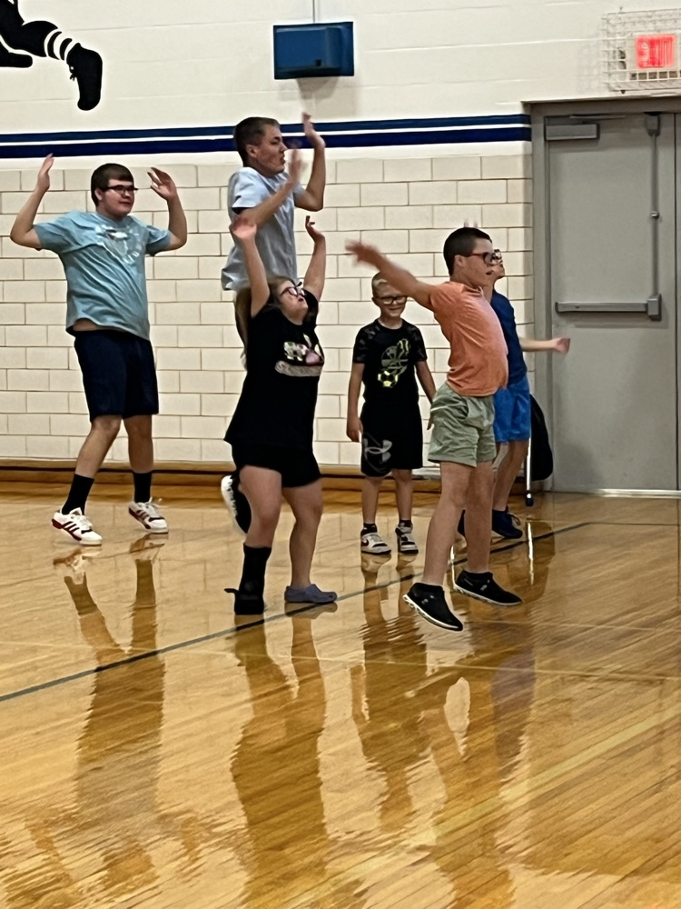 students exercising