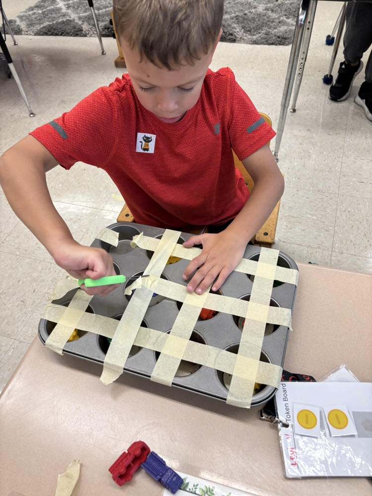 students practicing cutting