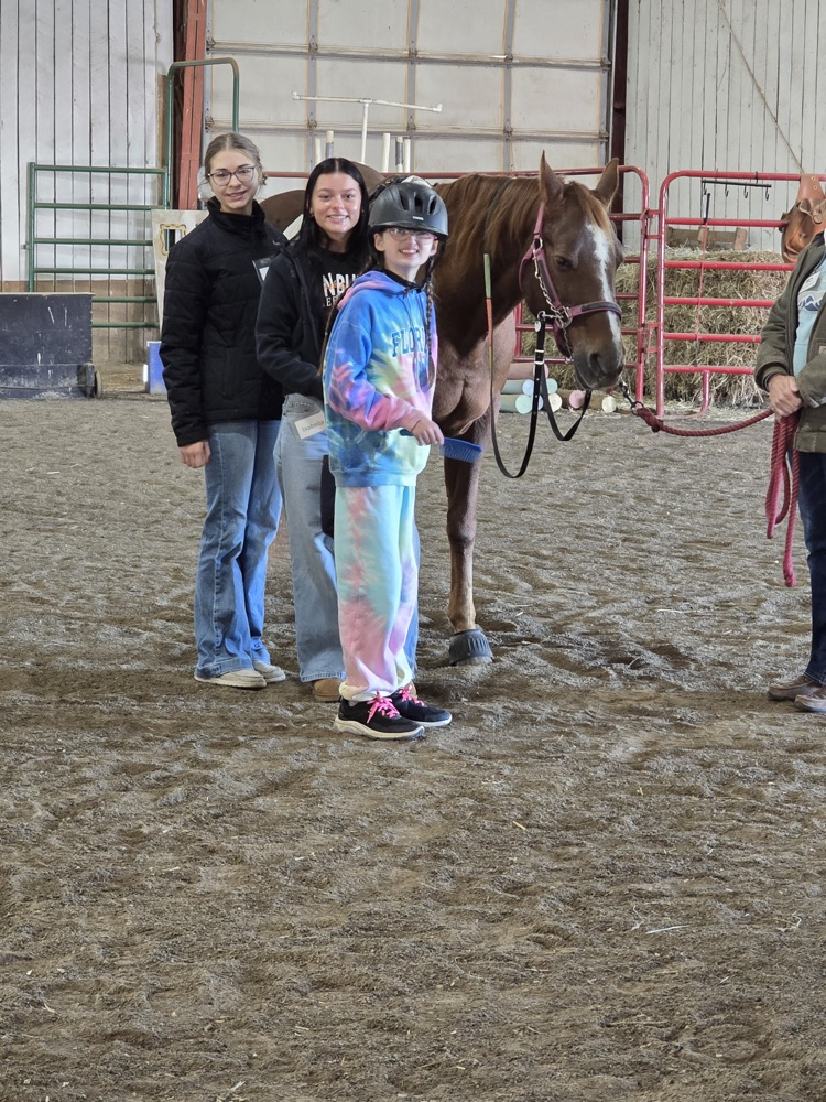 student on horse