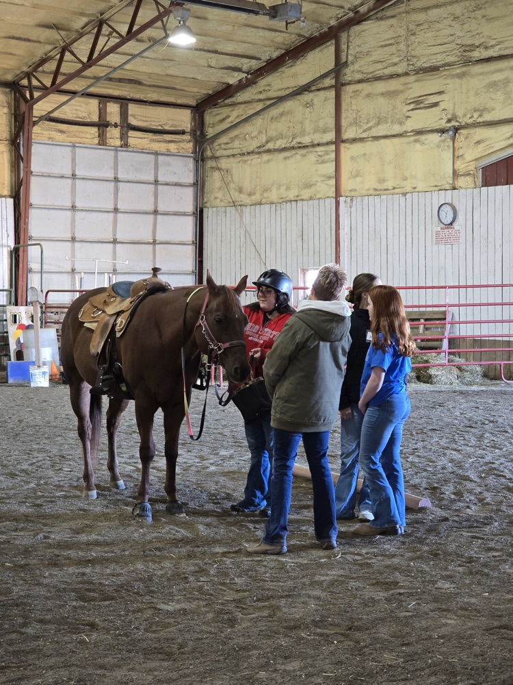 student on horse