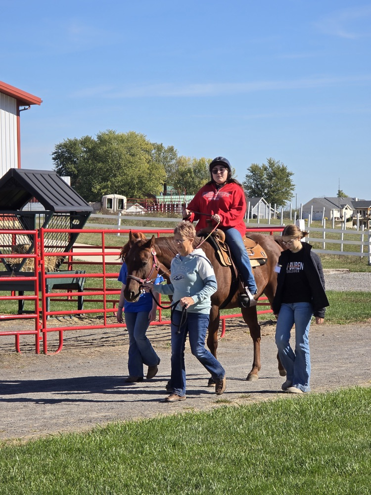 student on horse