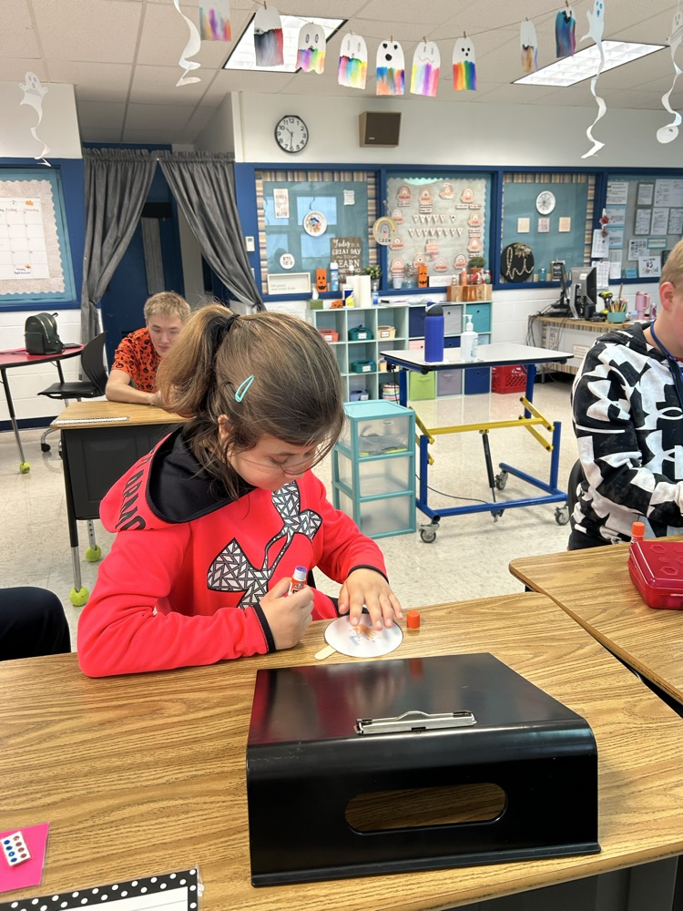students making their germ card