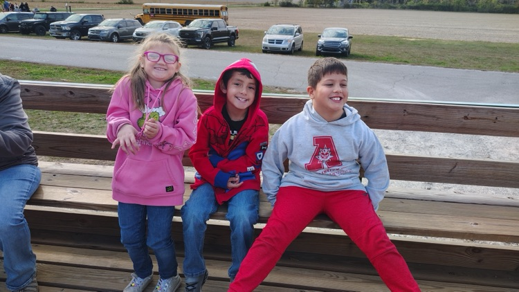 students on wagon