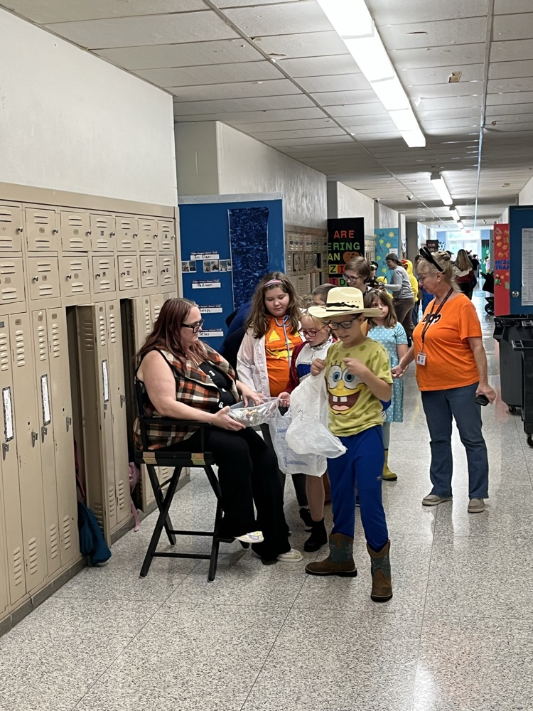 students trick or treating