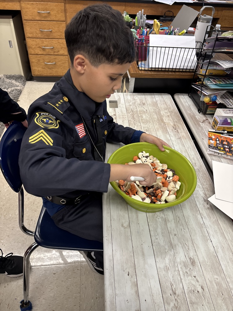 student making a snack
