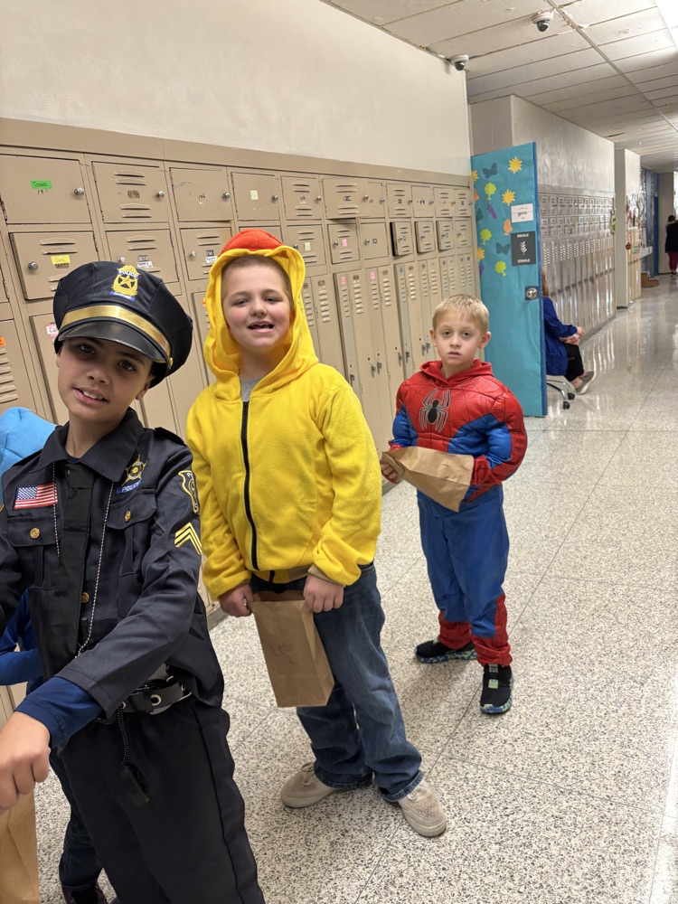 students trick or treating