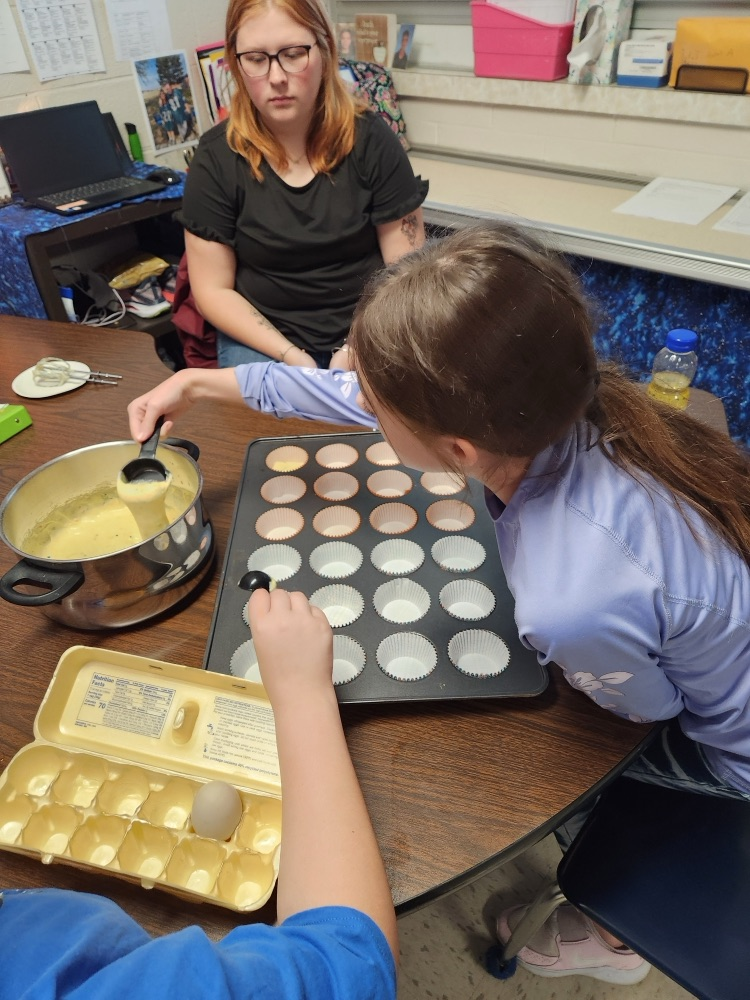 students making Halloween treats 