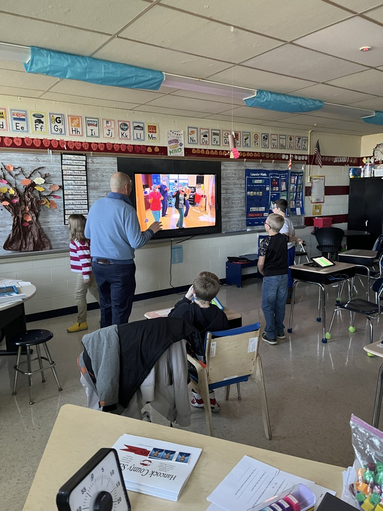 students and staff taking a brain break