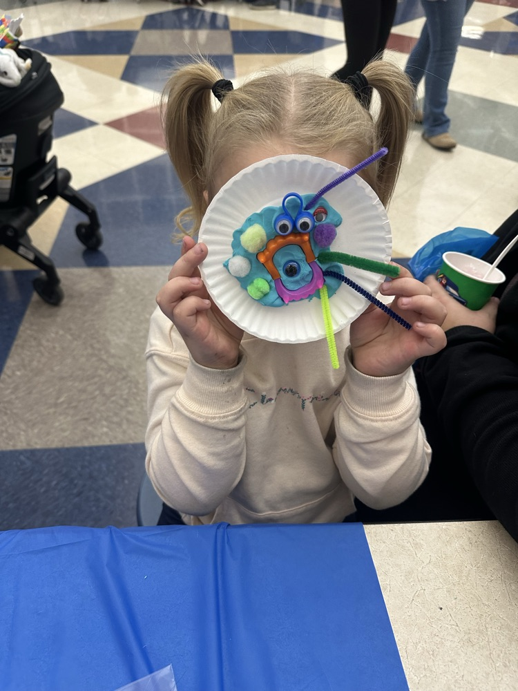 students crafting monsters with playdoh