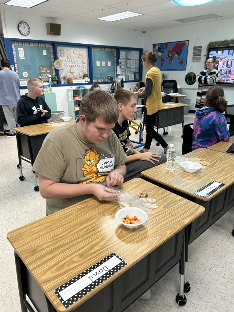 student making turkey treats