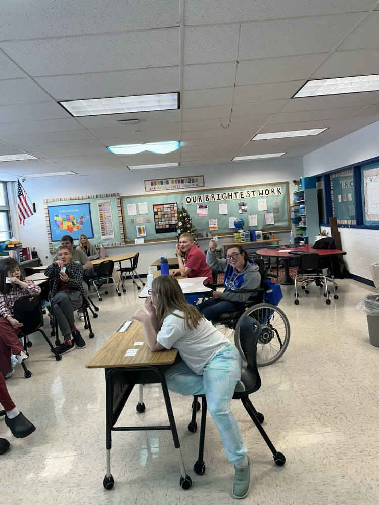 students listening to speaker 
