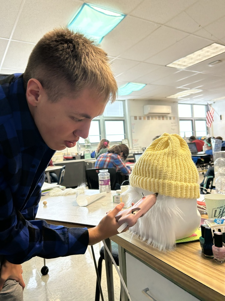 student making gnome