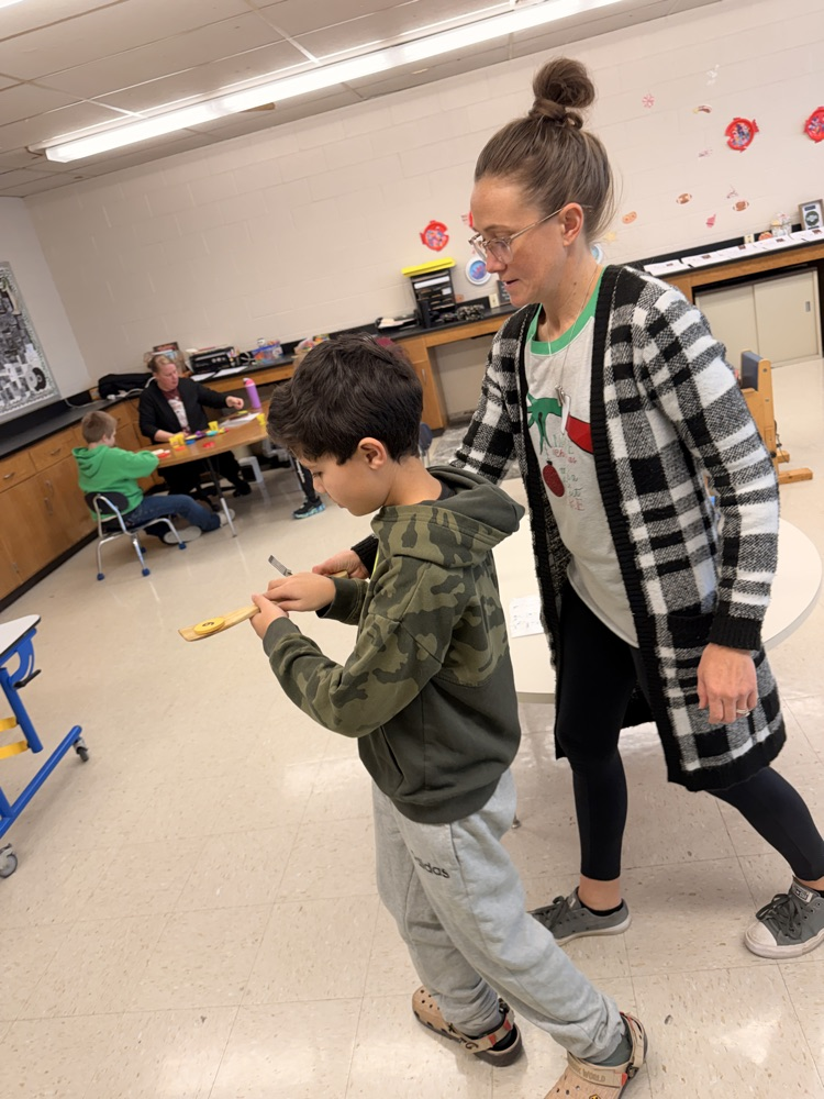 students making playdoh cookies