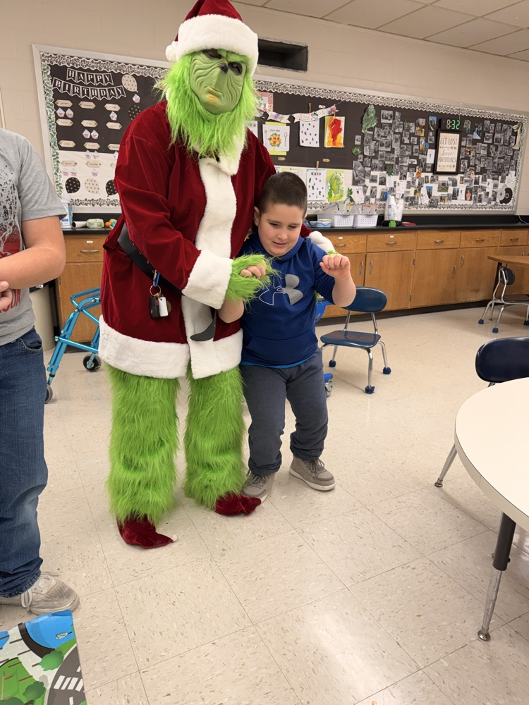 student with the grinch