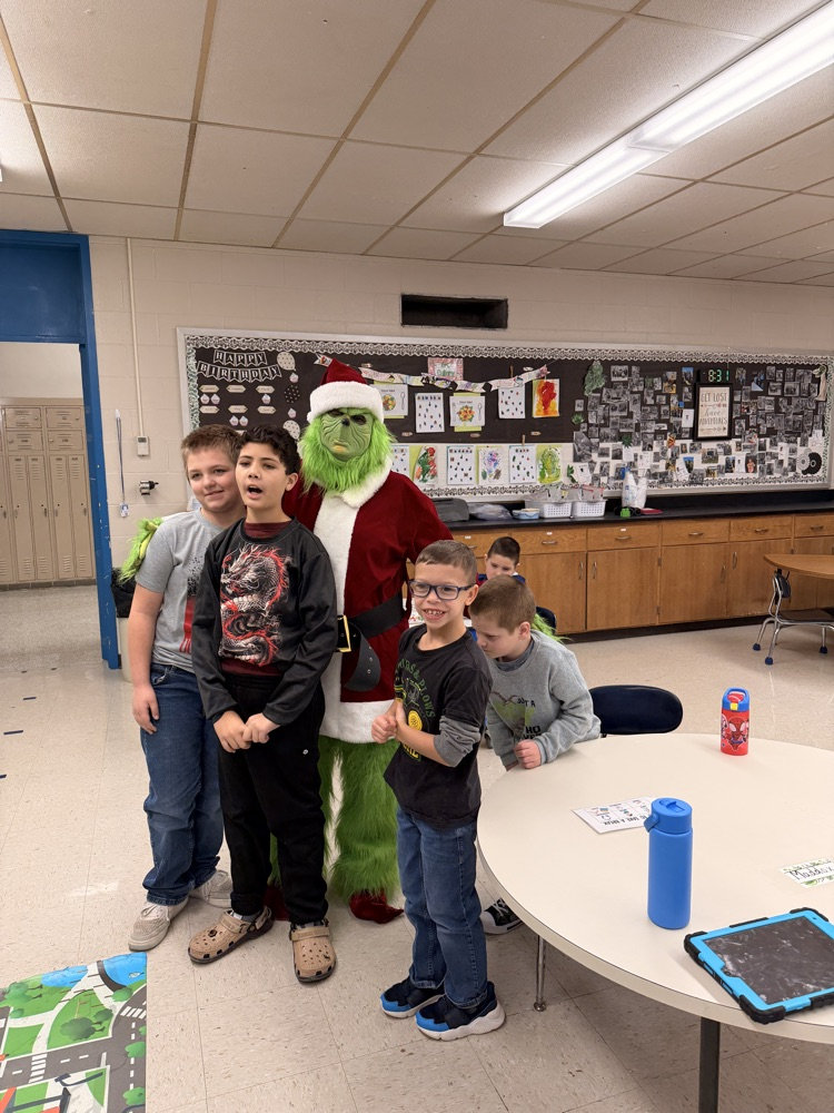 students with the grinch