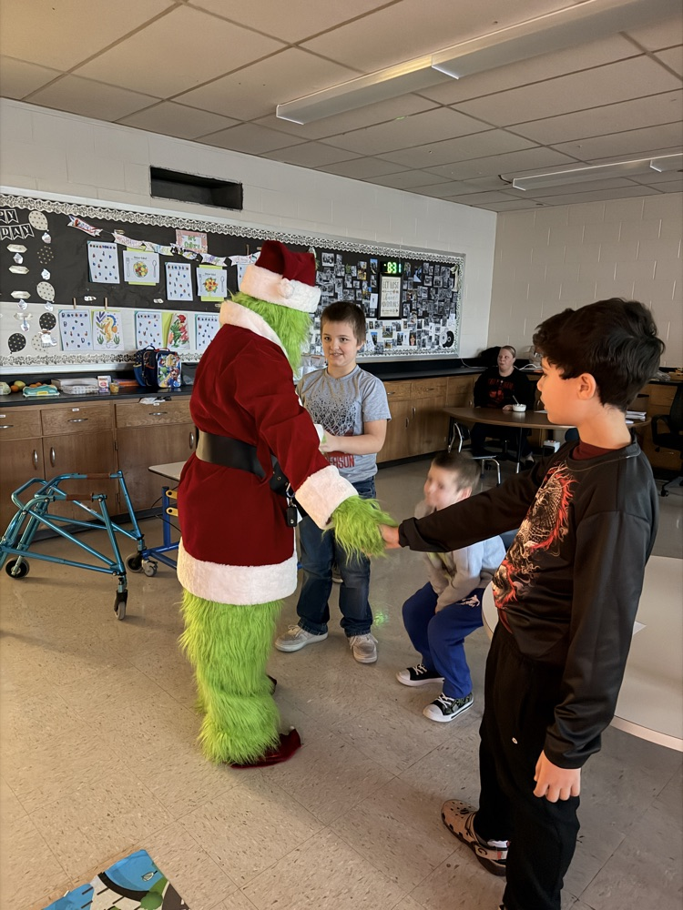 students with the grinch