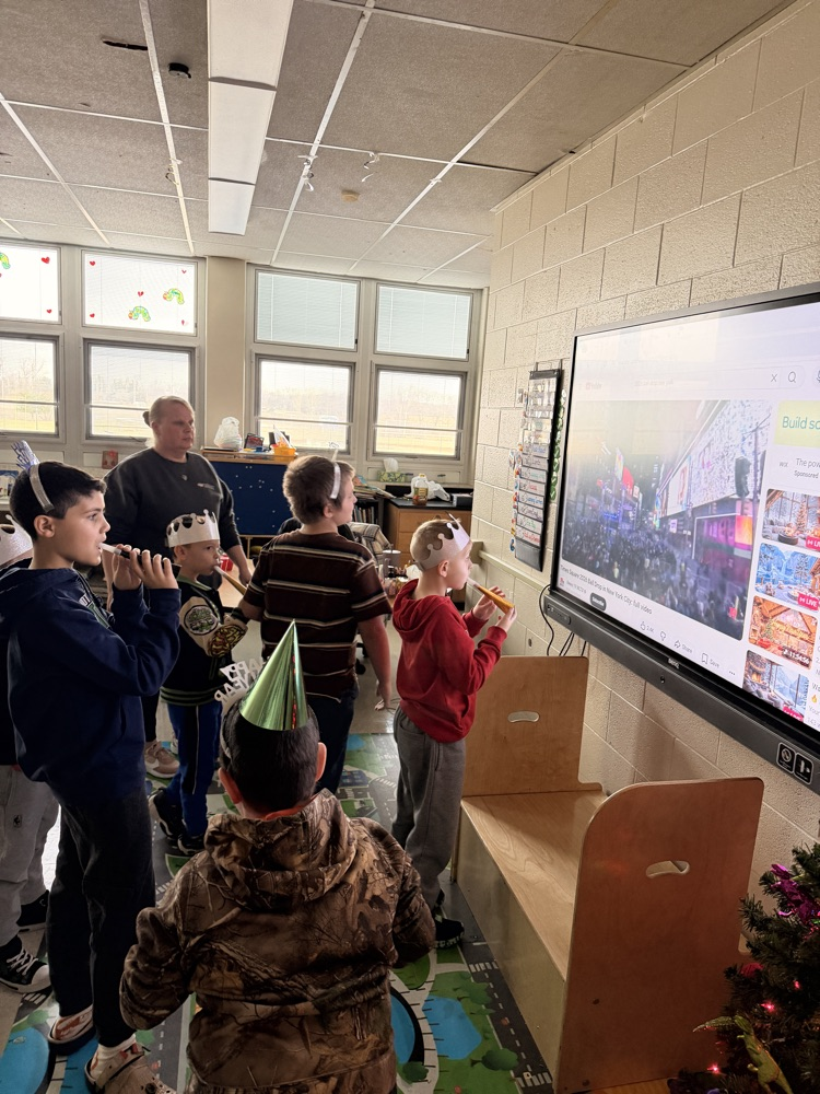 students ringing in the new year