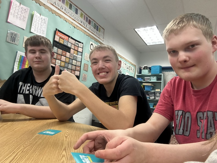 students playing a game