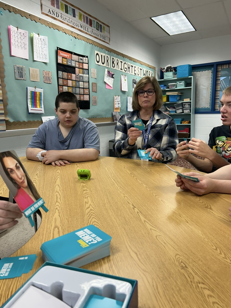 students playing a game