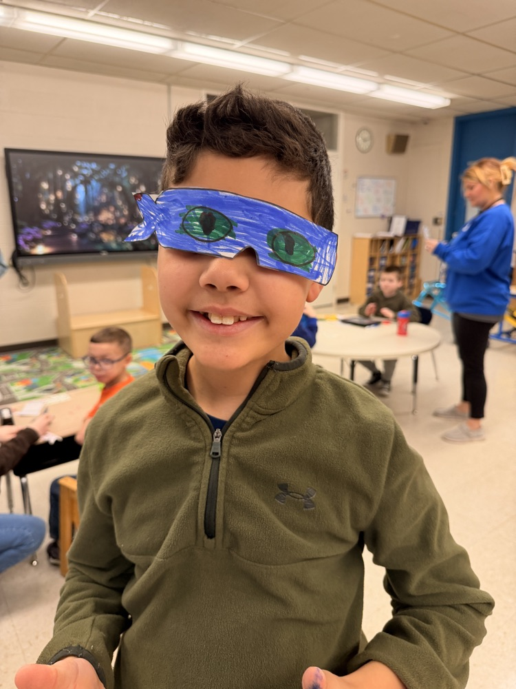 student with ninja mask on