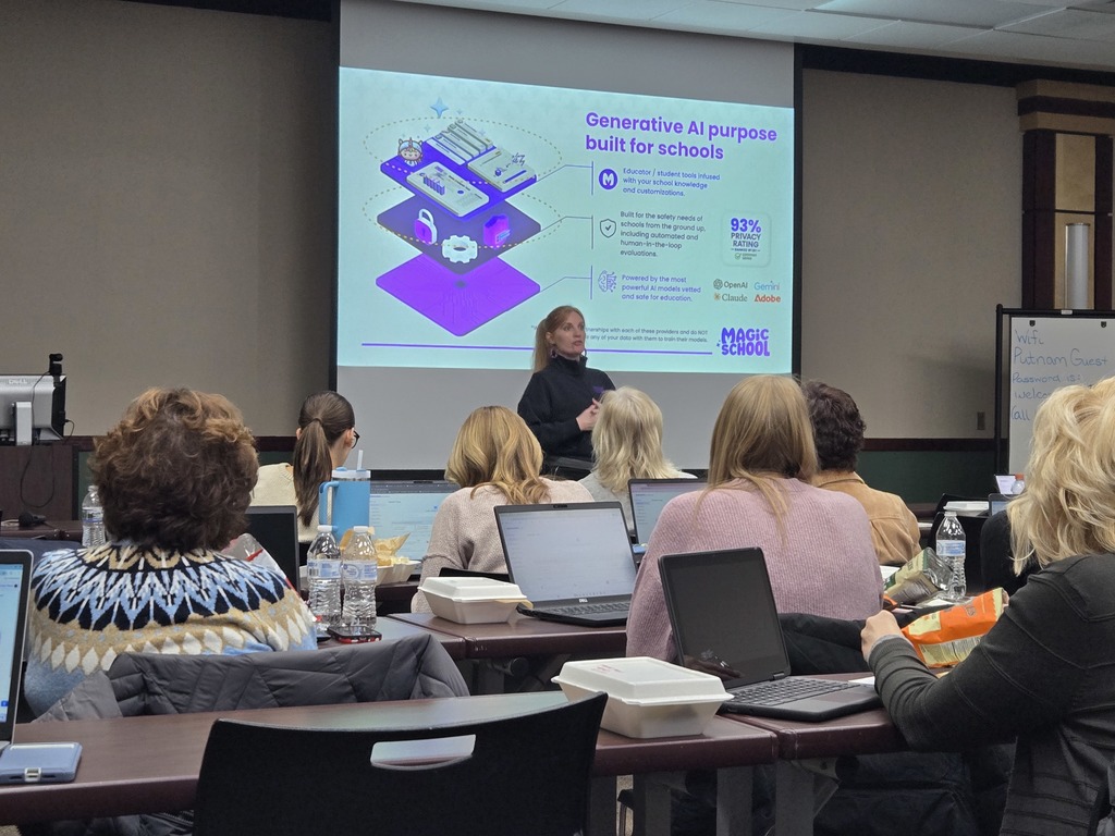 Magic School AI presenter at workshop