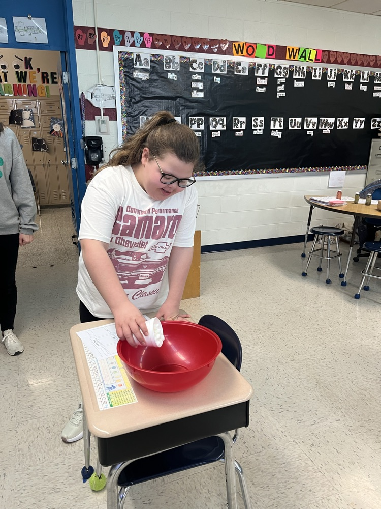 students making lucky charms bait