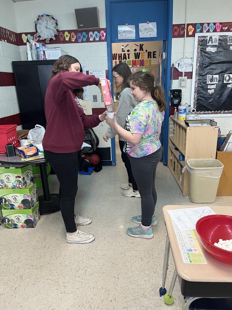 students making lucky charms bait