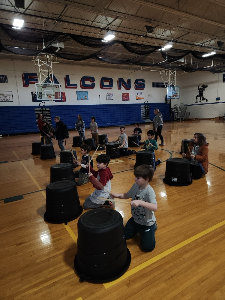 students doing cardio drumming